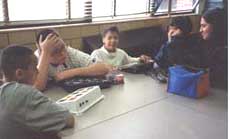 Photo of a group of kids talking