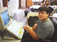 Photo of student at computer